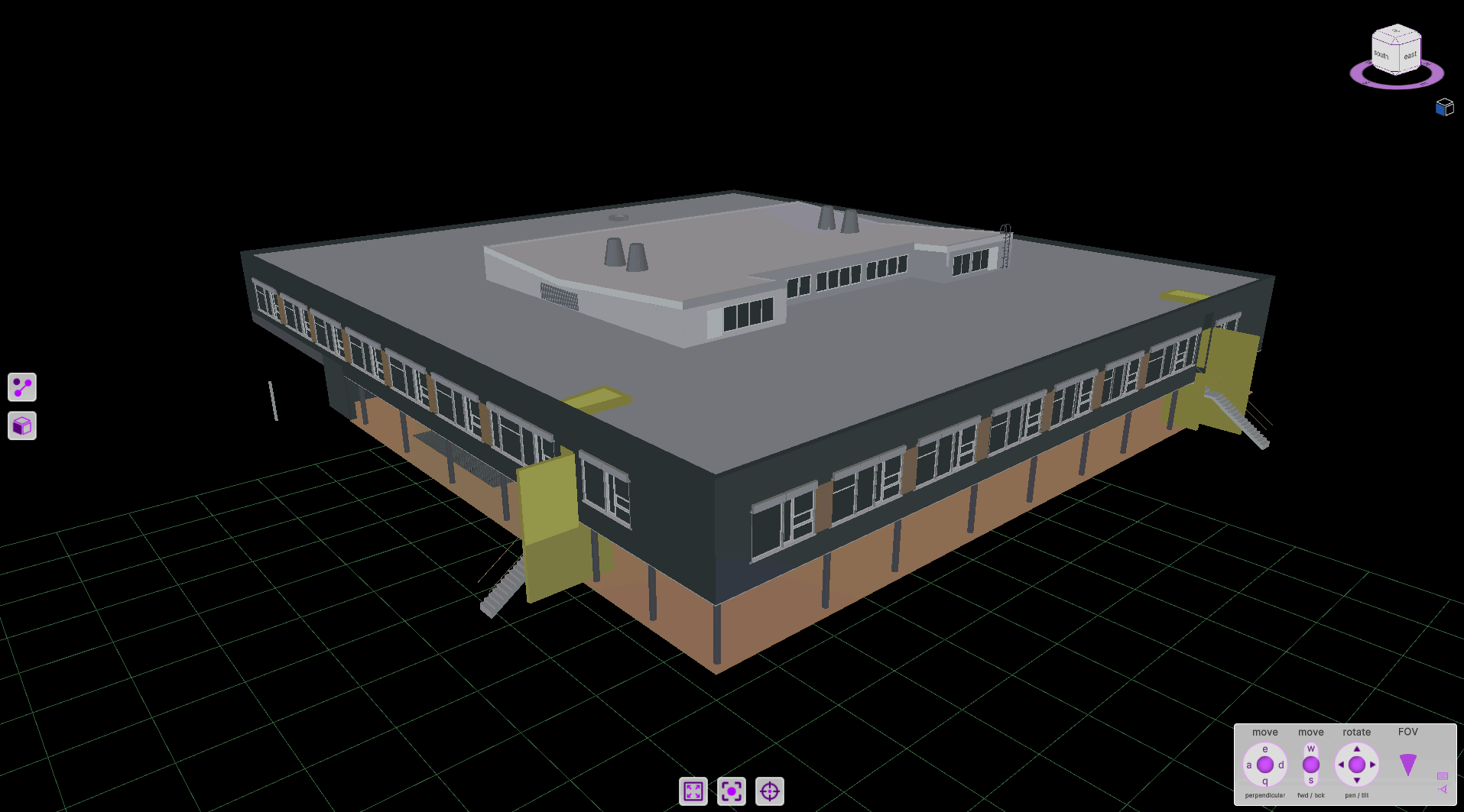 High School BIM model - iso view